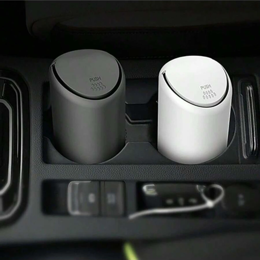 Car Trash Can, Universal Car Trash Can with Lid, Soft Silicone Car Storage Box, Car Interior Accessories for Stowing and Tidying