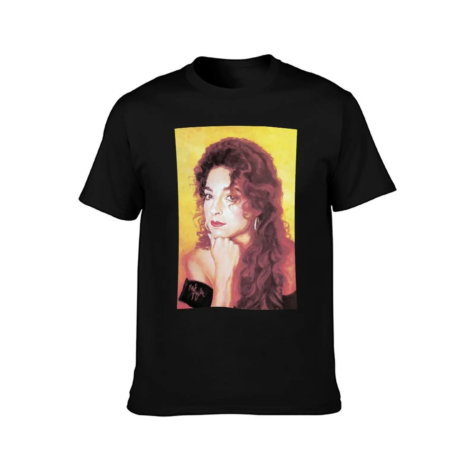 Gloria Estefan T-Shirt, Summer Casual Cotton Tee, Oversized Streetwear Tops, Vintage Graphic Print, Loose Fit Short Sleeve