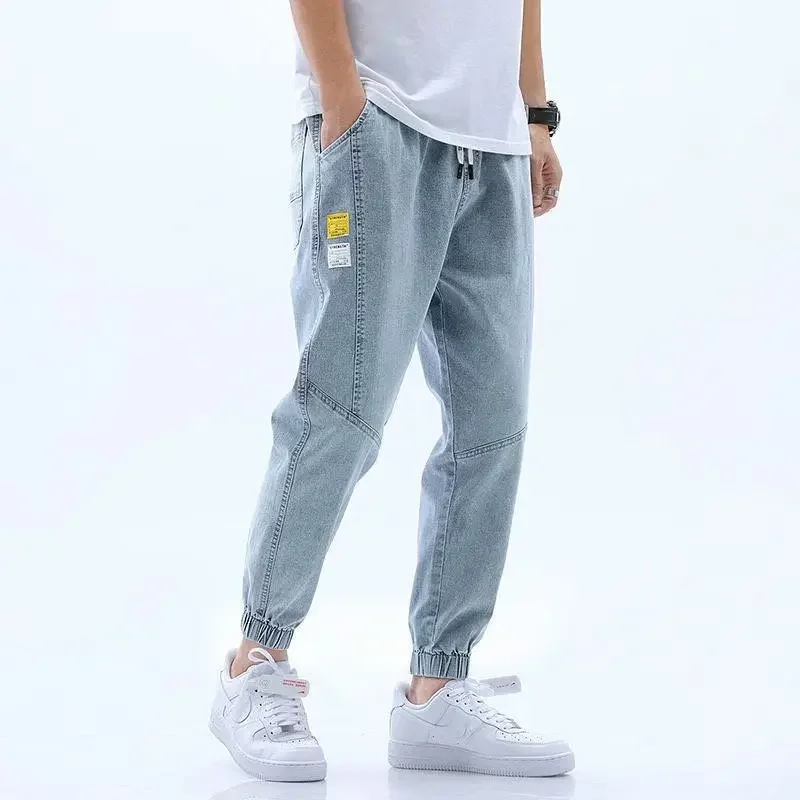 

Spring Summer Black Blue Cargo Jeans Men Streetwear Denim Jogger Pants Men Baggy Harem Jean Trousers New Loose Men Jeans