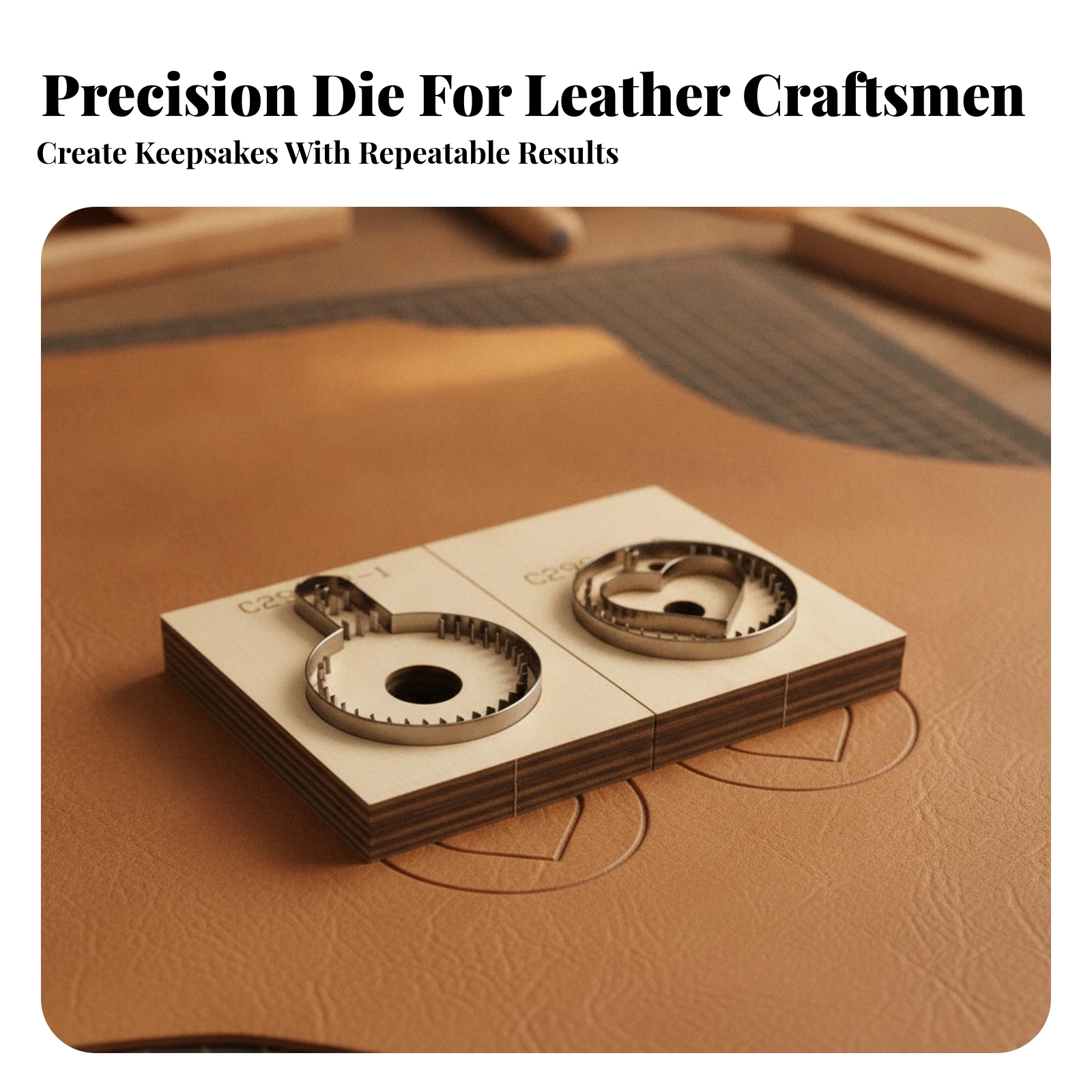 Heart-Shaped Leather Craft Cutting Die Exact Pet Memorial Keychain Cutting Mold Leatherworking Tool Robust Sturdy