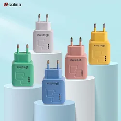 Adapter  For Mobile Phone Travel Charger Charging lndicator Travel  Multi Intelligent Head Luminous Port Battery Charger