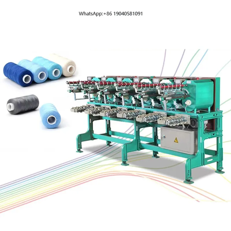 6 Spindle Non-woven Fabric Rewinder Sewing Thread Winding Machine Yarn Sewing Thread Cone Winding Textile Machine
