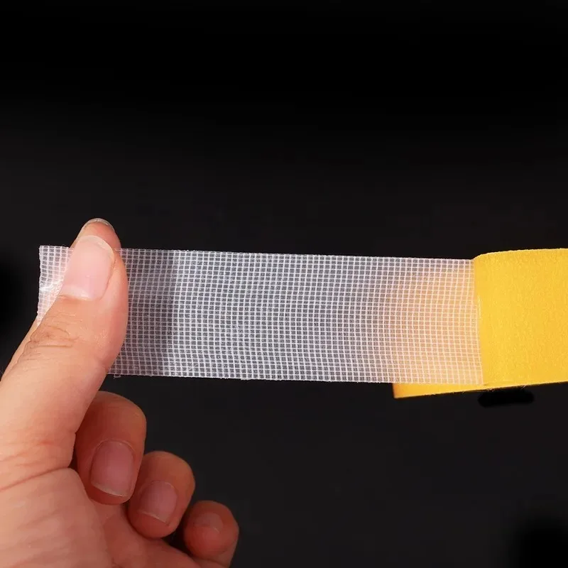 5M Mesh High Viscosity Tape Strong Fixation Double Sided Cloth Base Tapes Waterproof Traceless Glass Grid Fiber Adhesive Tapes