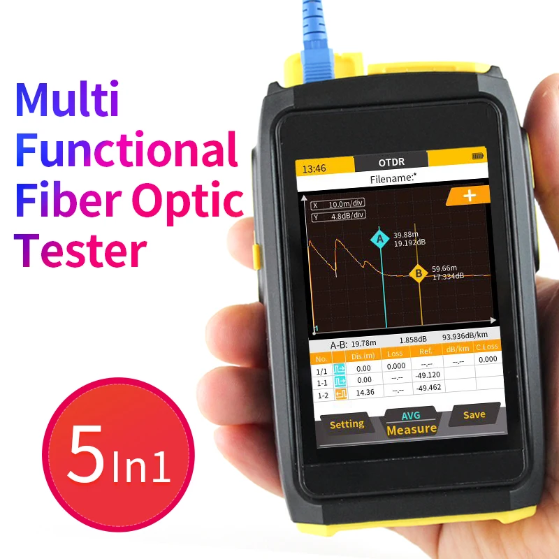 Mini fiber optic otdr tester 1550nm 20dB Optical Time Domain Reflectometer Active Fiber Living Test laser OFW fwt 100 OPM VFL SC