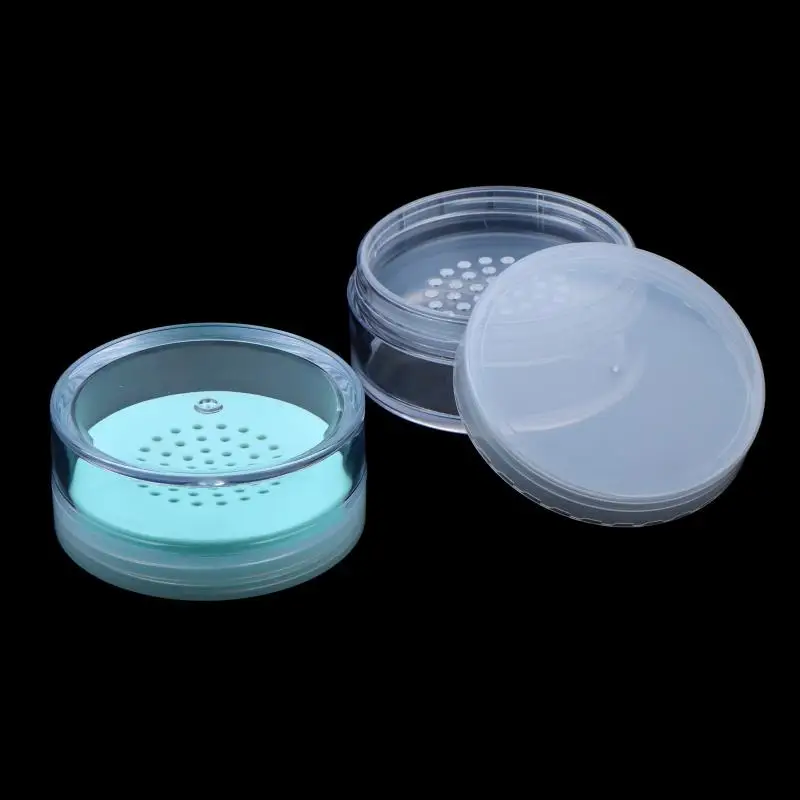 1Pcs 15g Empty Cosmetic Container Makeup Compact Portable Loose Powder Box Plastic Loose Powder Jar With Sifter