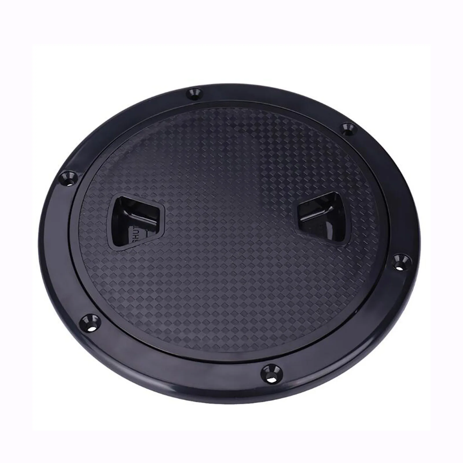 Marine Black Nylon 5-1/2inch Inspection Hatch with Detachable Covers Boat Access Cover Lid Screw Out Deck Plate Hardware