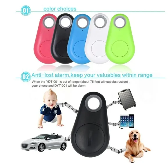 Tag Alarm Anti hilang pelacak GPS hewan peliharaan, dompet kunci pencari lokasi tas anak nirkabel Fashion Mini pintar Bluetooth 4.0