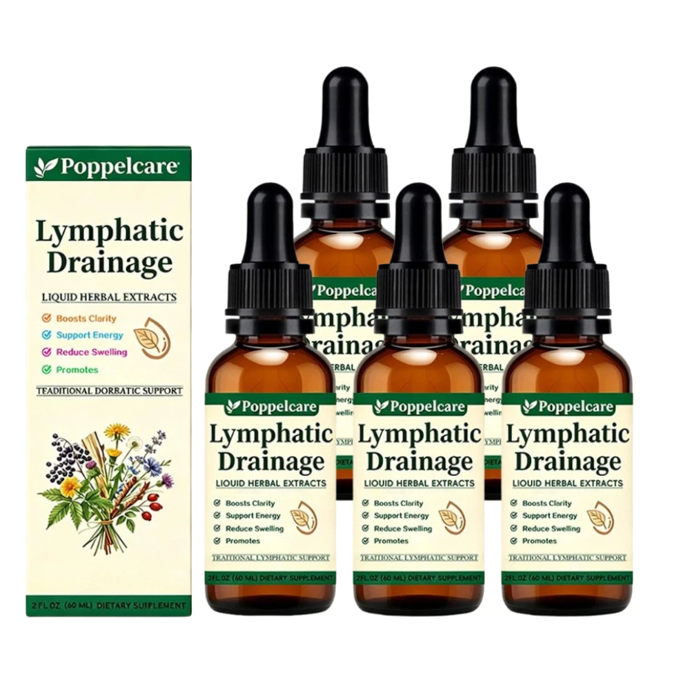 60ml Lymphatic Drainage Herbal Drops Gentle Reduce Swelling Relieve Discomfort Helps Body Lymph Flow Daily Use for Adults
