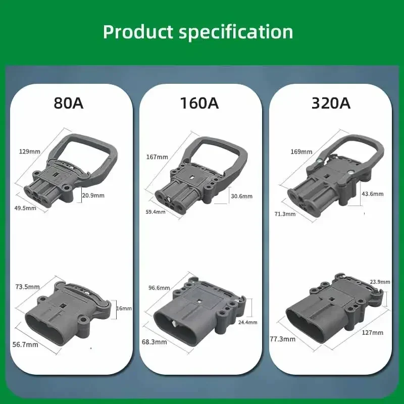 REMA 80A/160A Forklift Battery Charging Connector Industrial Quick Plug DC 150V Large Current 320A Male Female Power Connectors view 5