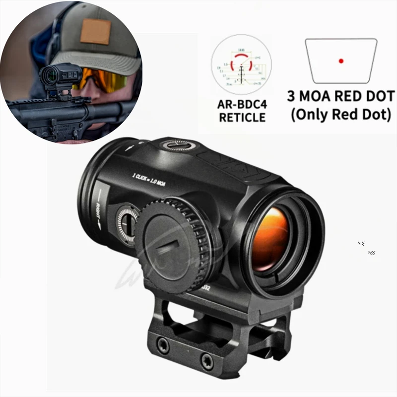 

SPITFIRE Gen II 3X Prism Scope AR-BDC4 Reticle HD Lens Elements Night Vision Tacitical Hunting Reflex Rifle Scope Fit 20mm Rail