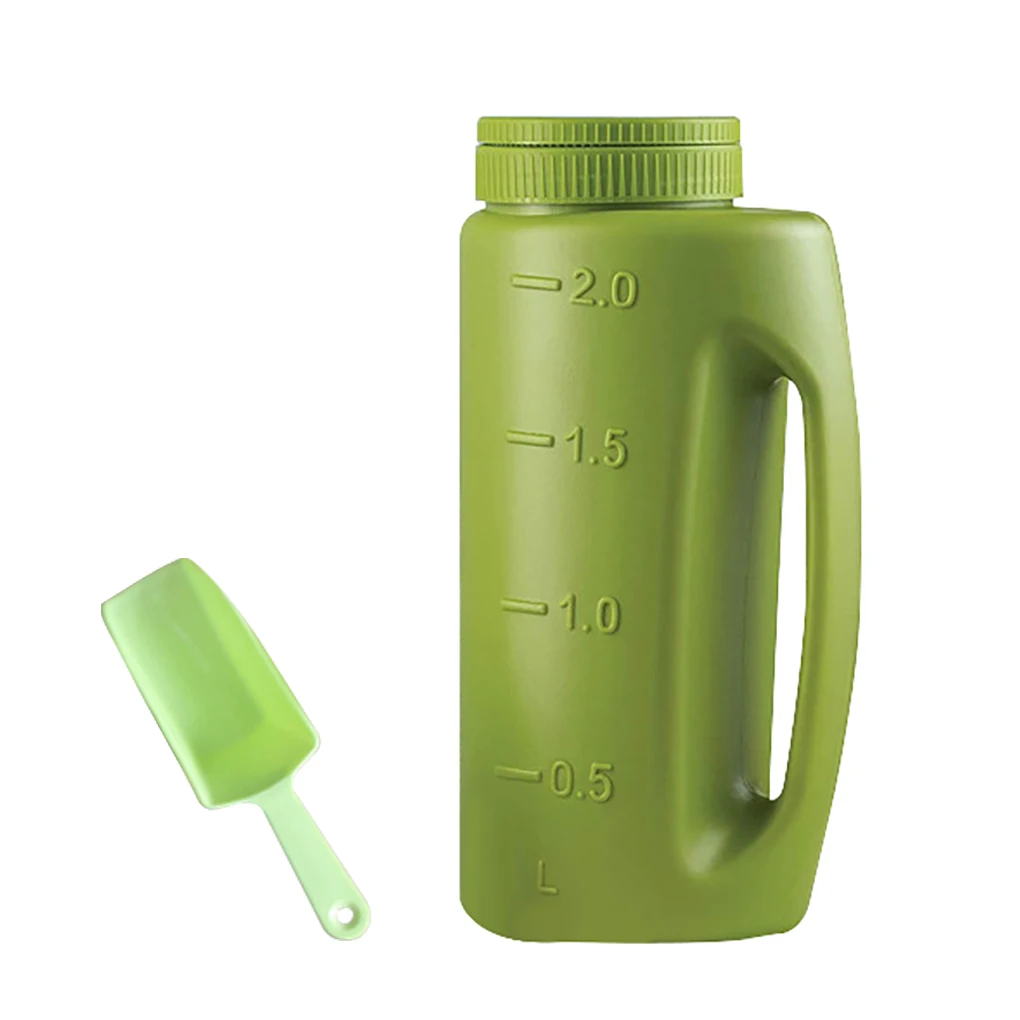 Handheld Spreader Plastic Adjustable Salt Bottle Sprayer for Seed Snow Ice Melt Earth Food with Spoon