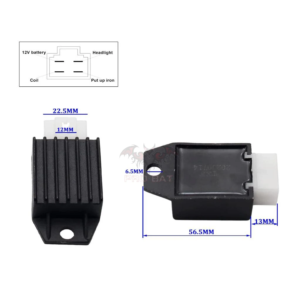 4 Pin Voltage Regulator Rectifier 12v Cable Wire Connector 50cc 70cc 90cc 110cc 125cc 150cc Gy6 4-Stroke Scooter Moped TaoTao