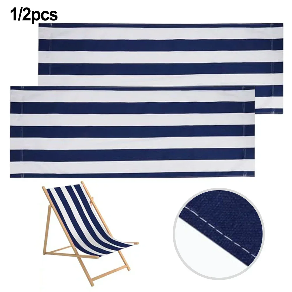 

Beach Chair Lounger Replacement Cloth Polyester Cloth Fabric 120x44cm White And Blue Recliner Cloth Seat Covers Home Accessories