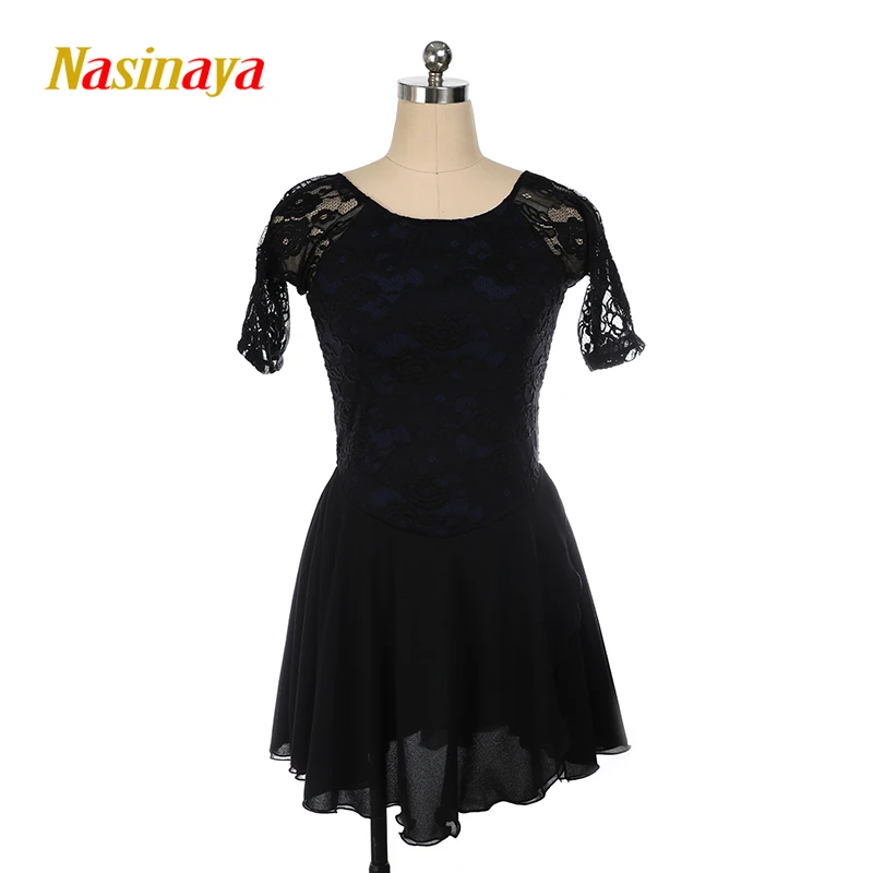 Nasinaya Women's Children's Figure Skating Dress Competition Artistic Gymnastics Performance Short Sleeve Clothing