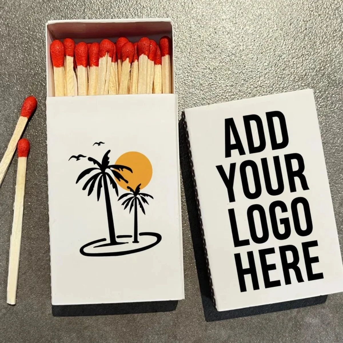 

Custom Logo Printed Matchboxes/Add Your Logo matchboxes for Business/Wedding Guest Favors/Party Supplies/Business Promotional Ma