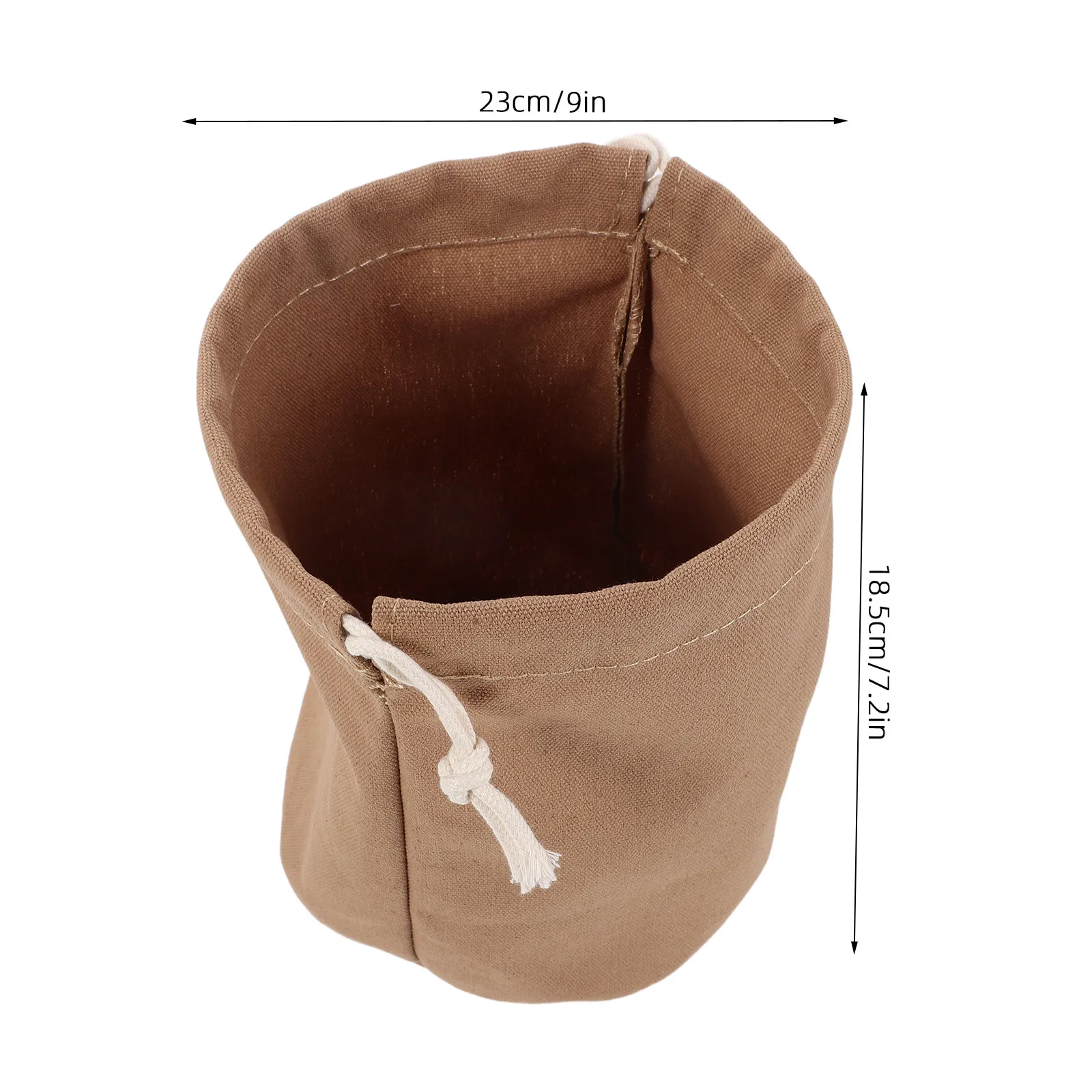 Round Bucket Bag Organizer Insert Thickened Canvas Purse Liner Soft Drawstring Closure Tote Bag Organizer Insert for Travel