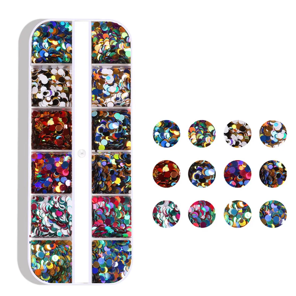 

6 шт. разноцветных голографических блесток для ногтей, разнообразные формы, украшения для дизайна ногтей своими руками, для натуральных и искусственных ногтей, принадлежности для маникюра