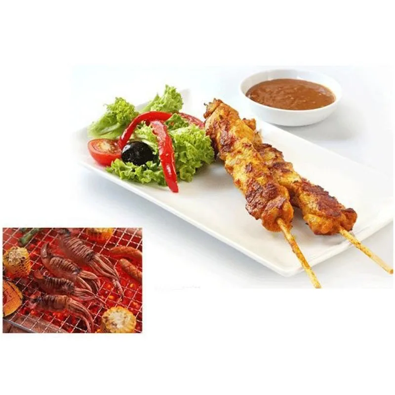 100pcs 20-50CM Disposable Food Sticks Bamboo Skewers Food Bamboo Meat Tool Barbecue Party Disposable Long Sticks BBQ Accessorie