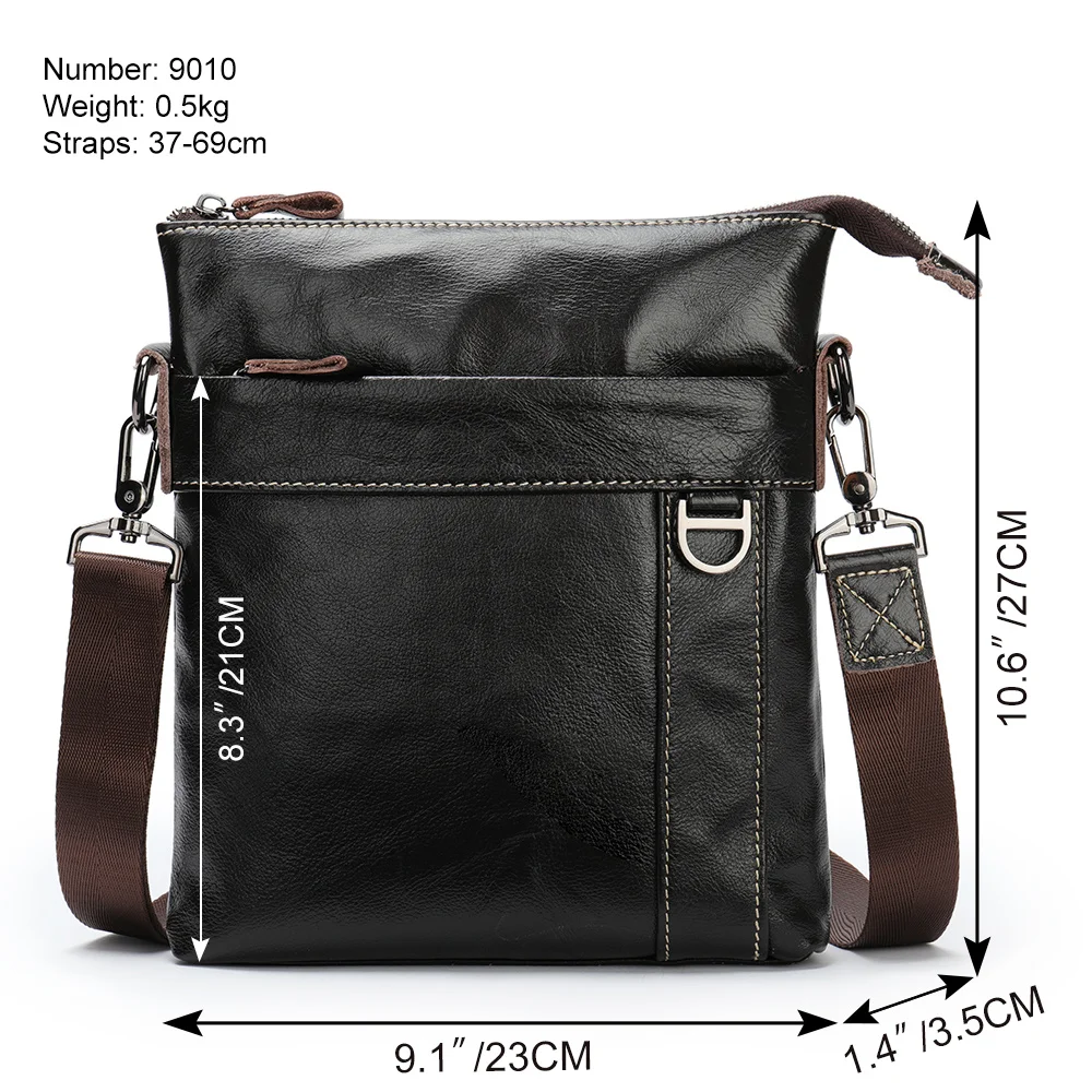 Messenger Bag Men Shoulder Bag Genuine Leather Small Male Man Crossbody Bags For Messenger Men Leather Bags Handbag 9010