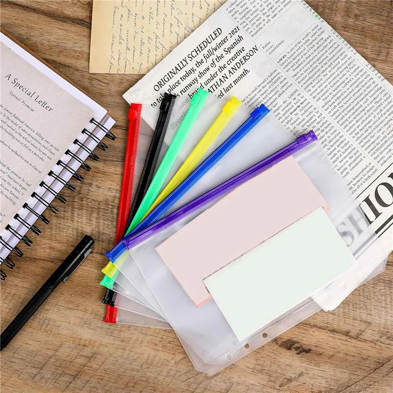 36 шт. карманы для папок формата А5, вставки для папок формата А5 с 6 отверстиями и 42 клейкими вкладками для папок для 6 кольцевых папок для ноутбуков