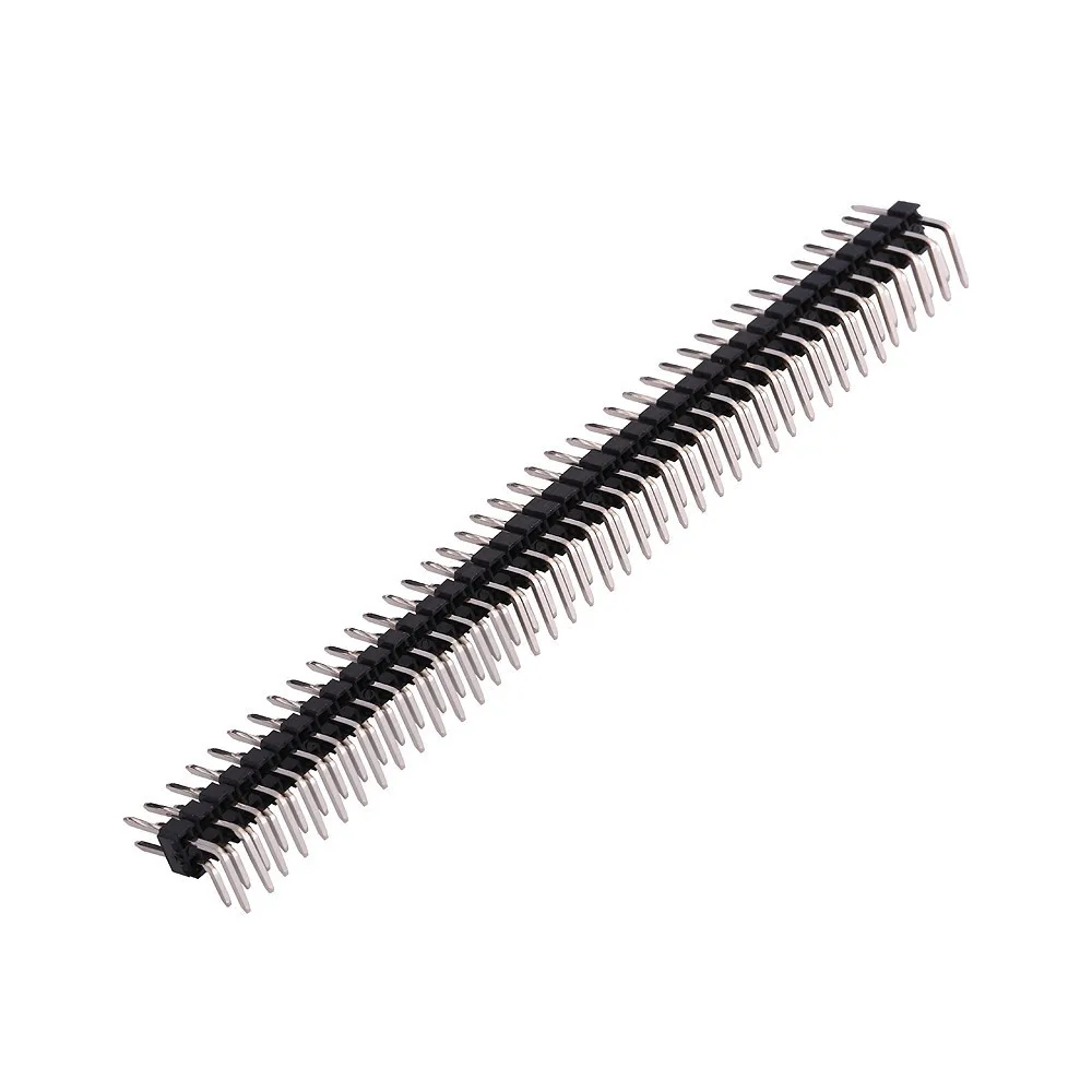 10PCS Double Row Male R/A PCB Connector Pins