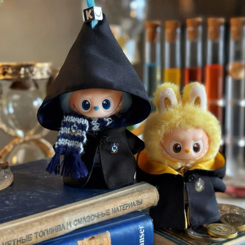 

Новая только одежда, мини Labubu V4, униформа с капюшоном, плиссированные шорты, комплект одежды для школы колдовства и волшебника, аксессуары для кукол Gif