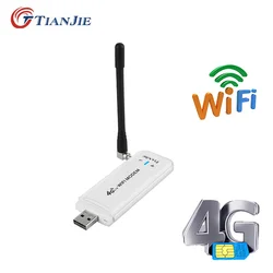 TIANJIE 3G 4G Universal WiFi Router LTE FDD GSM Mobile Portable Mini Wireless USB Modem Dongle with SIM Card Slot WI-FI Sticker