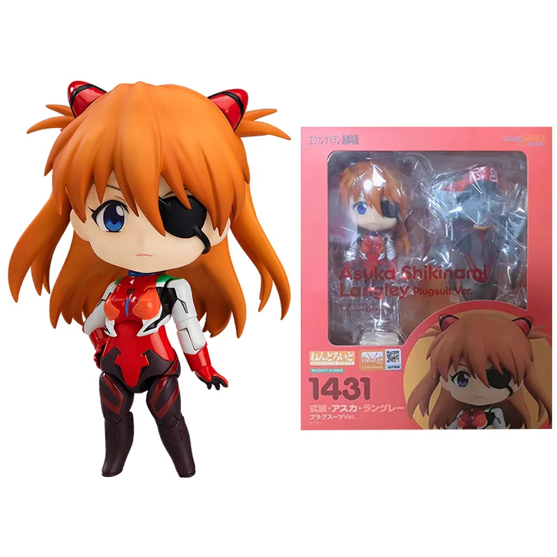 Good Smile Genuine Nendoroid EVA Asuka Shikinami Langley Rei Ayanami Plugsuit Ver. Anime Action Figures Toys For Boys Girls Gift