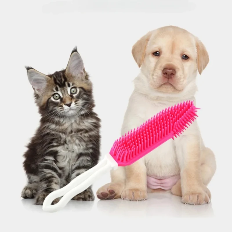Cepillo de baño para mascotas de silicona suave para masaje_voghion.com