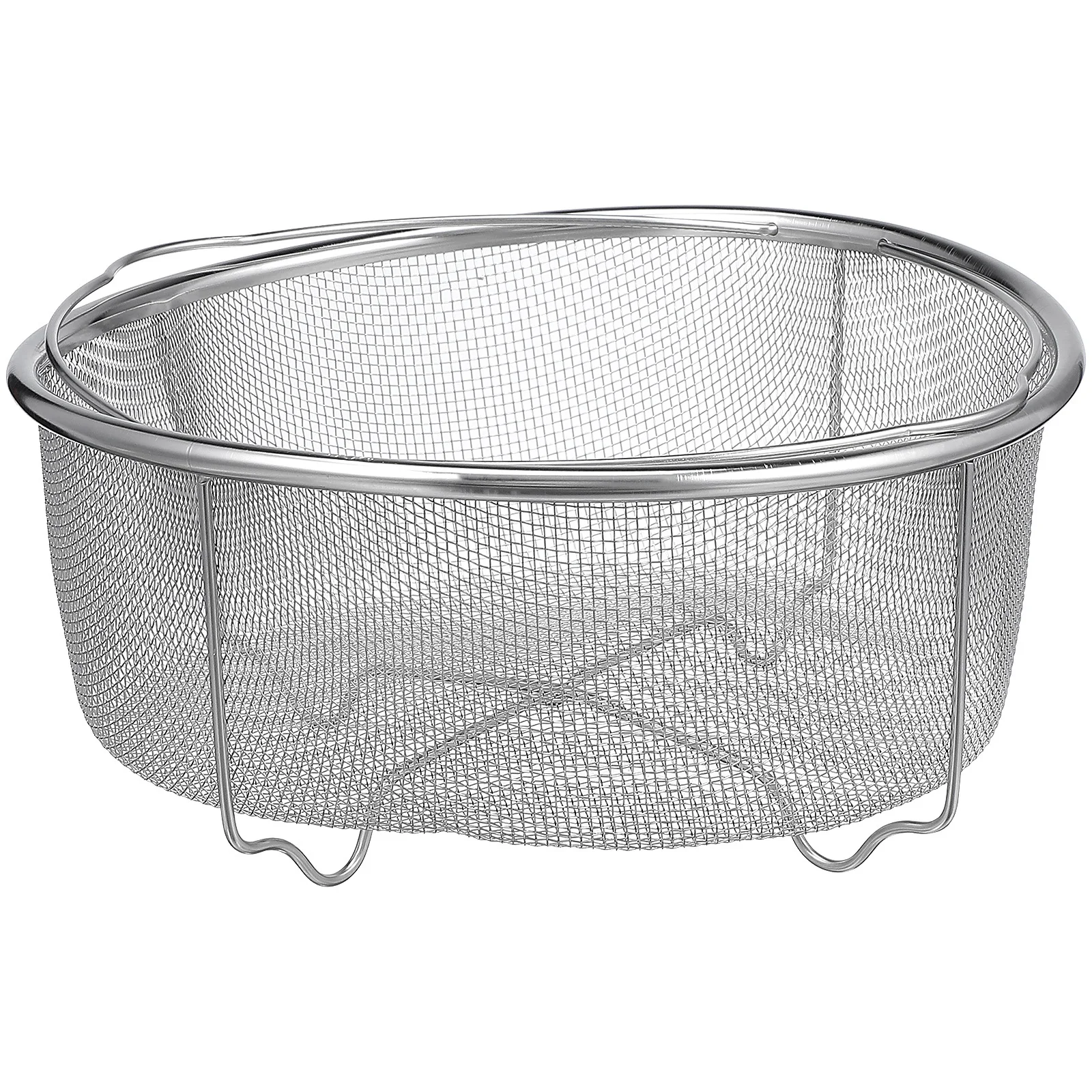 

Stainless Steel Steamer Basket Strainer Fine Mesh 304 Material Kitchen Fruit Vegetable Washing Draining Colander