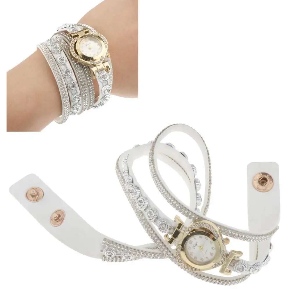 Fashion Rhinestone Bracelet Wristwatch Ladies Watch Arabic Numbers Jewelry