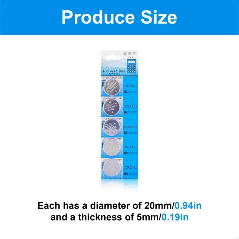 270B Panjang Baterai CR2450 Baterai CR2450 Koin untuk Kinerja Daya Kunci Otomotif dan Penggantian Mudah
