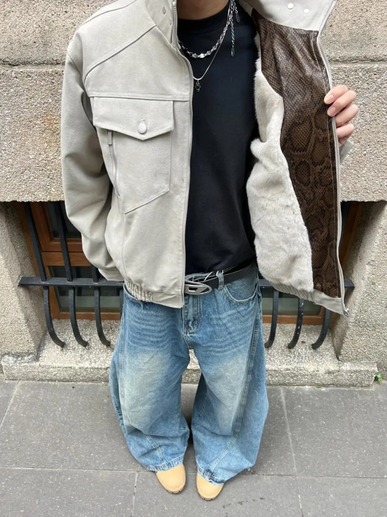 

Мужская зимняя куртка-бомбер из канваса с хлопковой подкладкой, лимитированная серия «Год Змеи», для мотоциклистов, в стиле Mountain Python