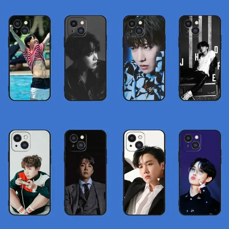 

B-T-S- J-HOPE- B-Bulletproof- Phone Case For iPhone 11 12 Mini 13 14 15 PRO XS MAX X XR 6 7 8 Plus Black Shell