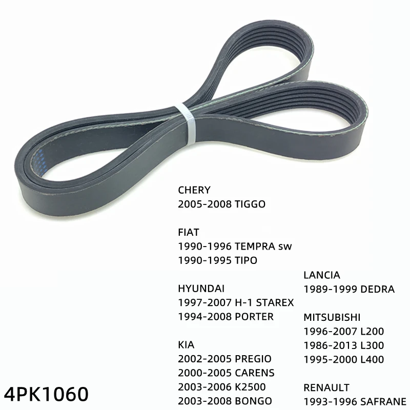 

B For KIA PREGIO CARENS K2500 BONGO LANCIA DEDRA RENAULT SAFRANE 4PK1060 Engine Air Conditioner Belt V-Ribbed Belts Drive