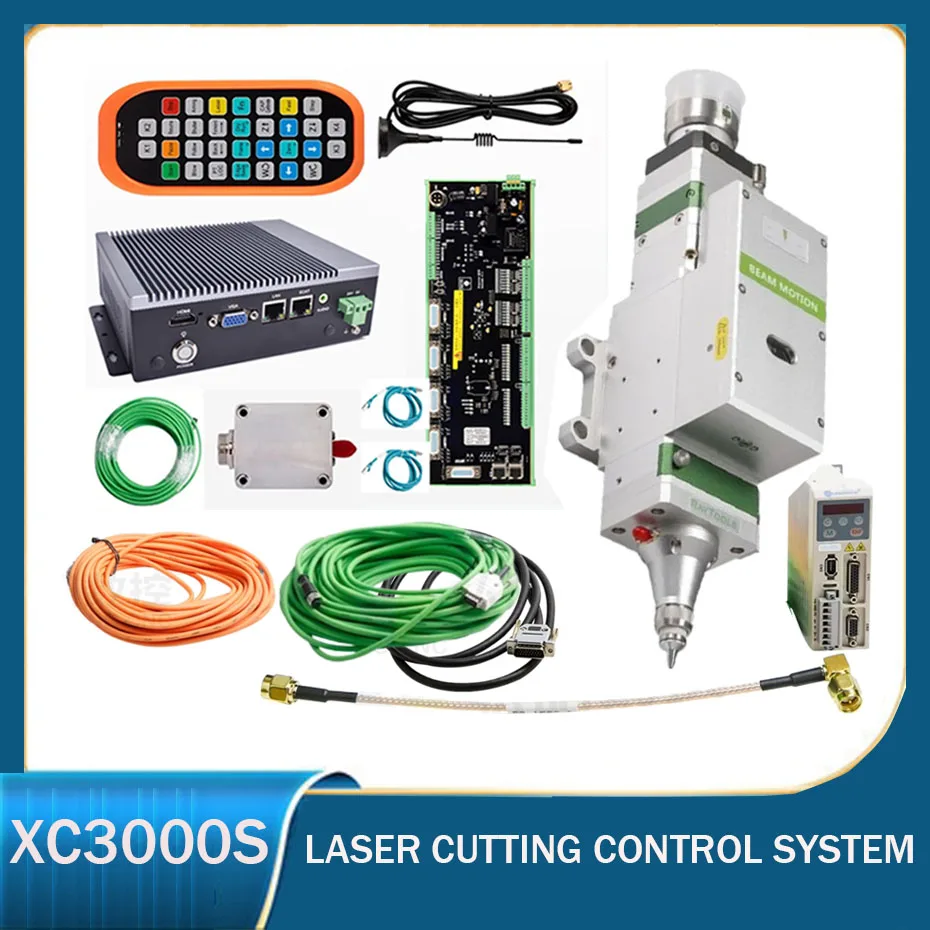 Raytools Laser Cutting Control System XC3000S Series EtherCAT Connection or Pulse Connection Automatic Laser Cutting Head BM110