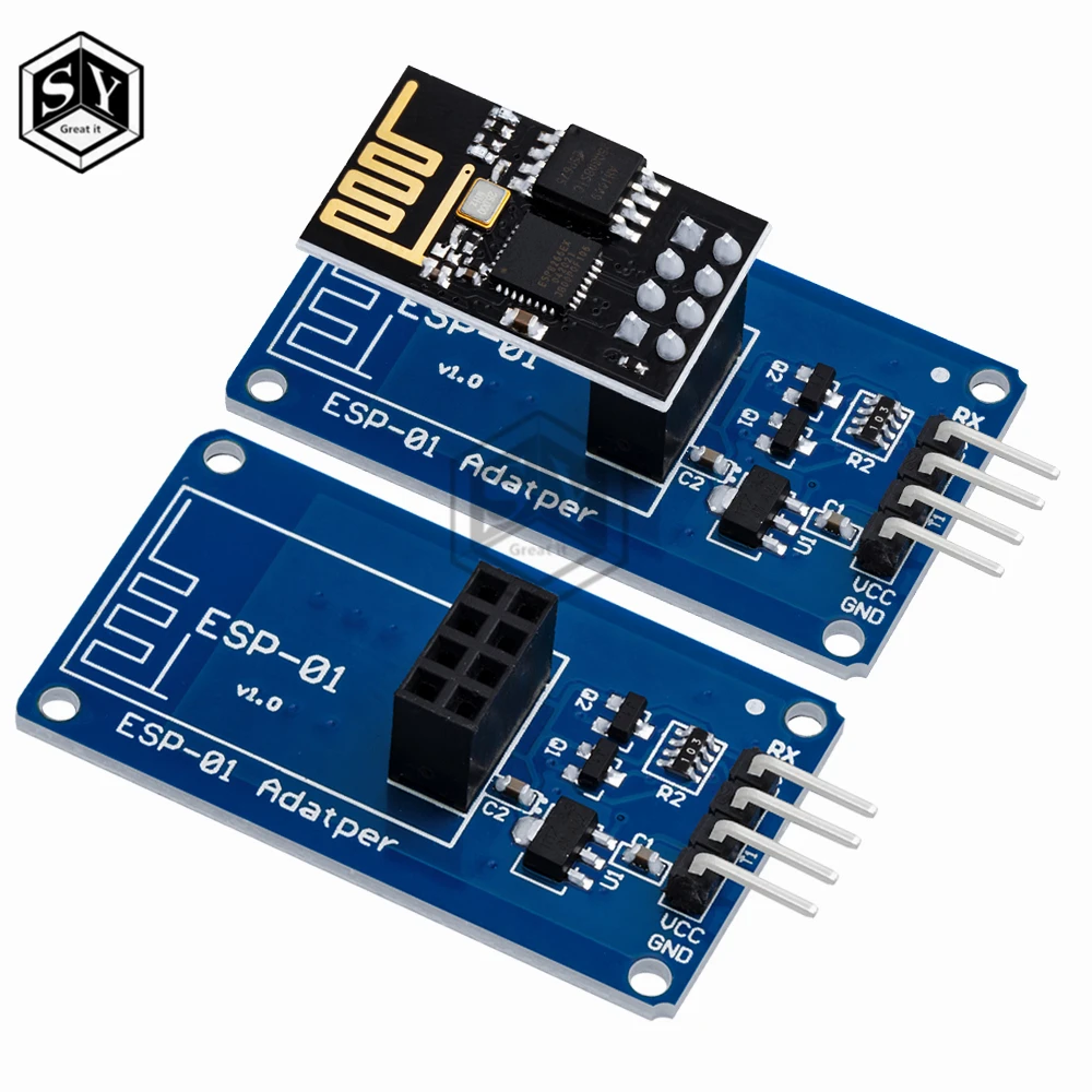 ESP8266 ESP-01 Serial WiFi Wireless Adapter Module 3.3V 5V Esp01 Breakout PCB Adapters Compatible For Arduino