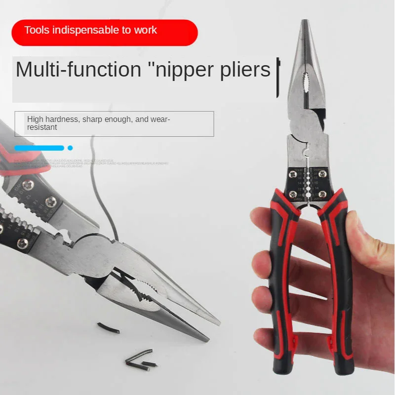 

ProfessionalMultifunctionWirePliersSetStripperCrimperCutterNeedleNoseNipperJewelryToolsDiagonal