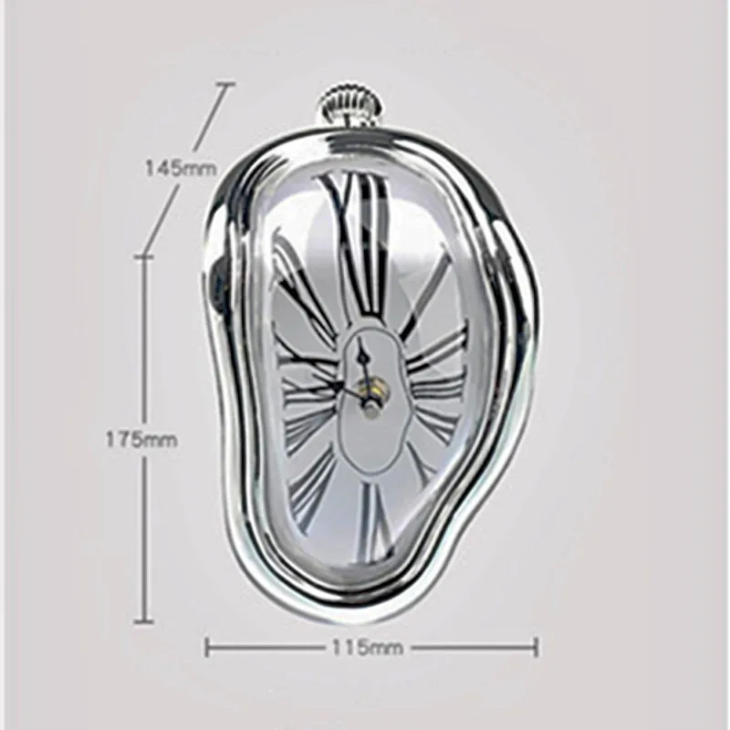 Vintage Creative Distorted Electronic Clock Realism Melting Distorted Wall Clock Salvador Dali Style Watch Decoration Home