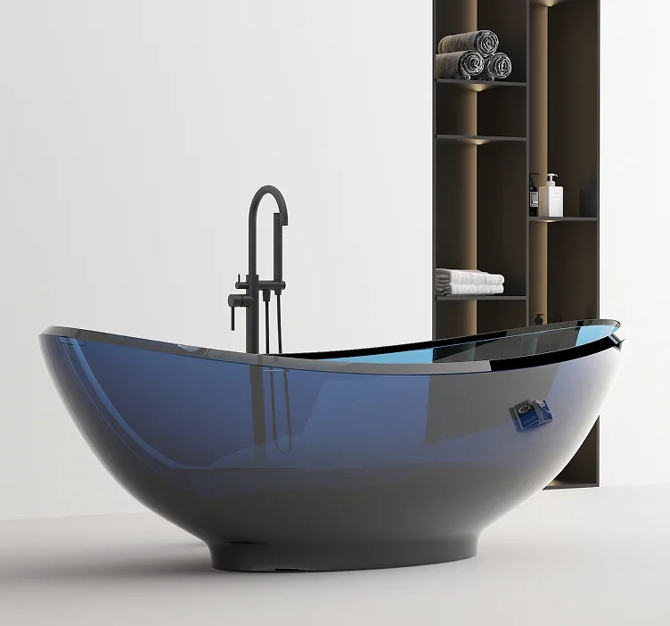 Modern Bathtub Transparent Resin Bathtub Hotel Freestanding Luxury Bathtub