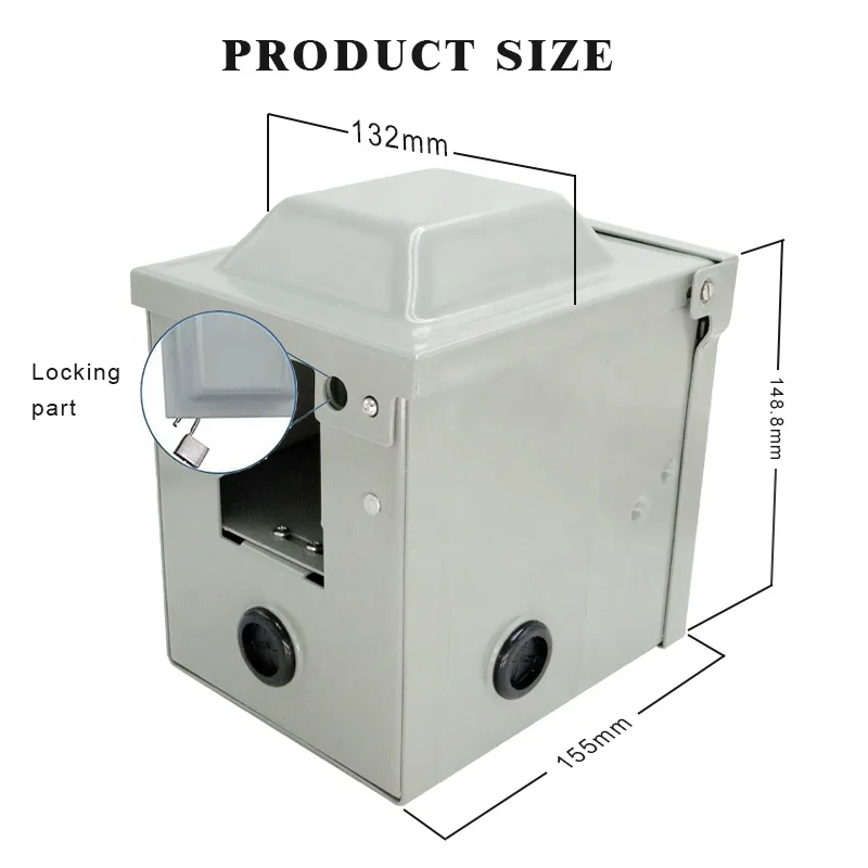 NEMA 14-50R Outlet Box 50A RV/EV Power Receptacle Panel Industrial Wall Socket IP66 50 Amp RV/EV Socket