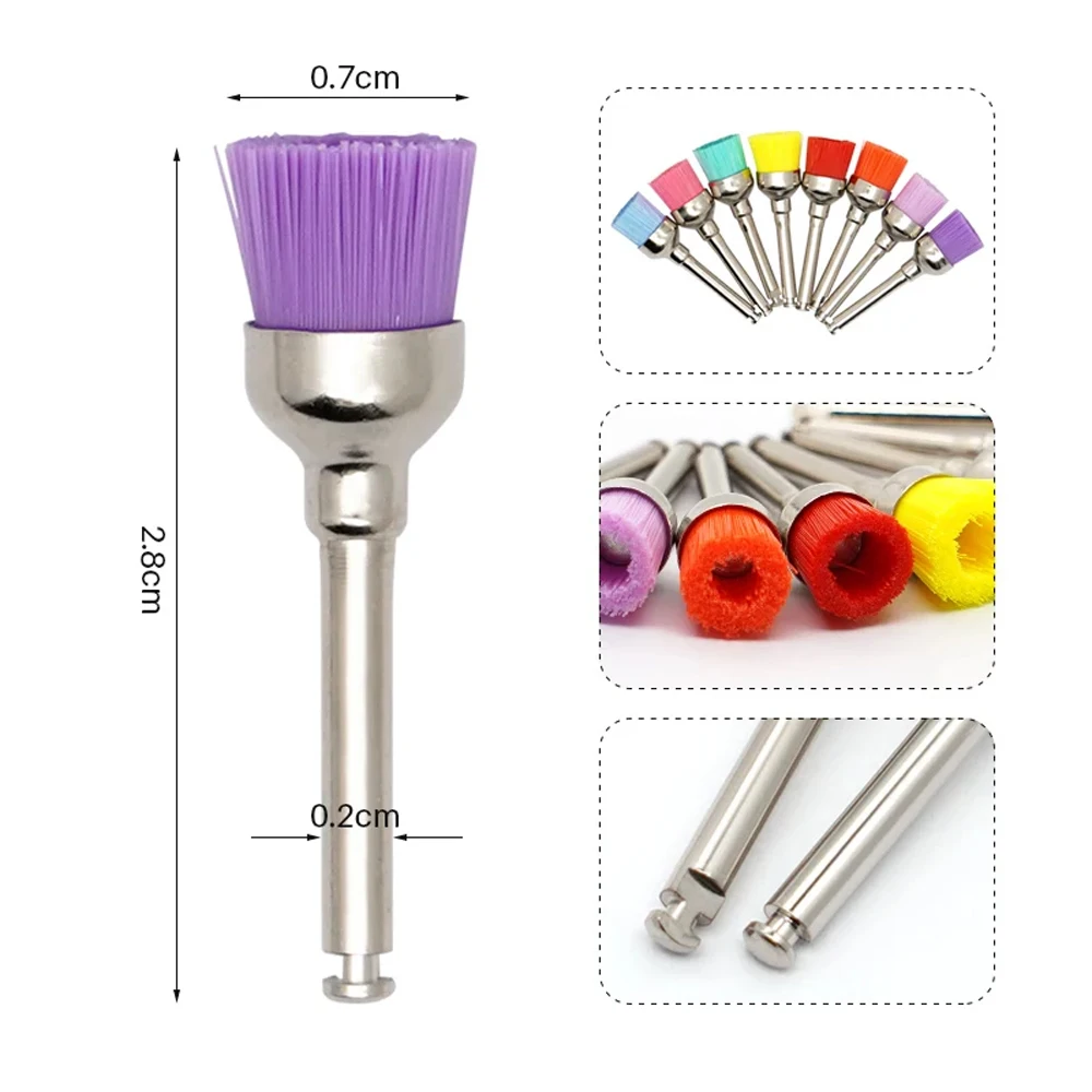 Dental White Nylon Polishing Brushes Bowl Shape Colorful Prophy Brush Prophylaxis Brush For Contra-Angle Handpiece Material