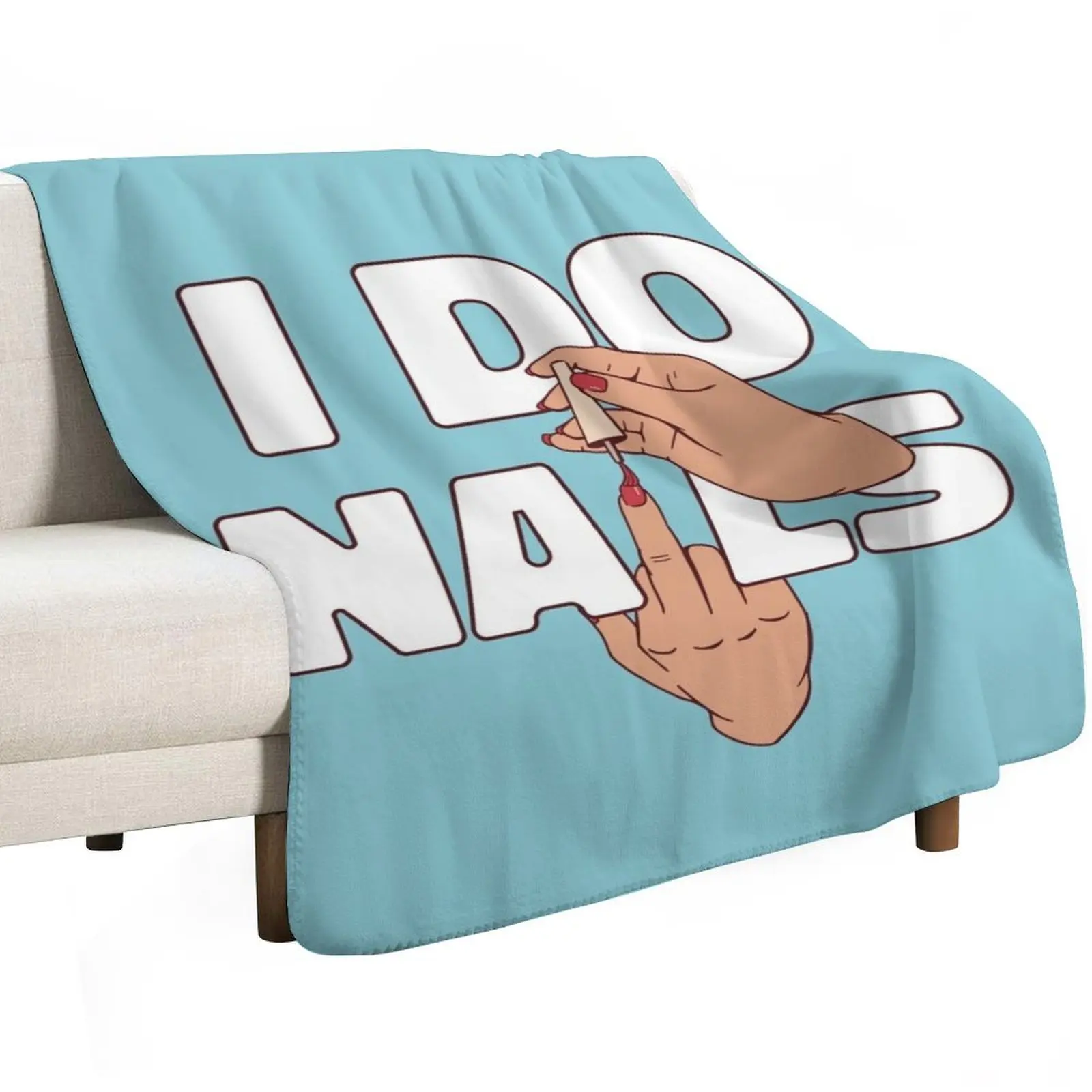Manicure Nail Polishing Cartoon Art Throw Blanket Hairy Thins Sofa Throw Baby Flannel Blankets