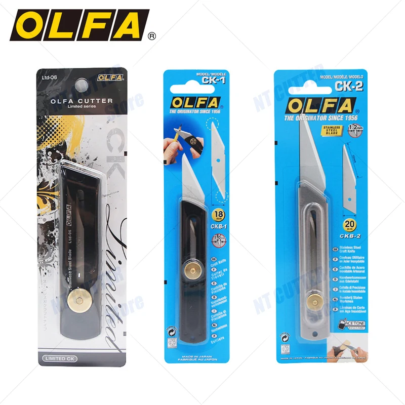 Imported original OLFA CK-1 small engraving utility knife sketch pencil sharpener CK-2 stainless steel knife holder woodworking carving hand model