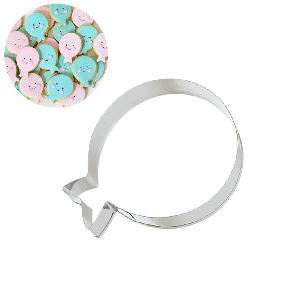 Cute Balloon Cookie Cutter Made of Premium Stainless Steel Easy to Use Clean Baking Mold for Cookies Cakes Chocolate DIY Kitchen
