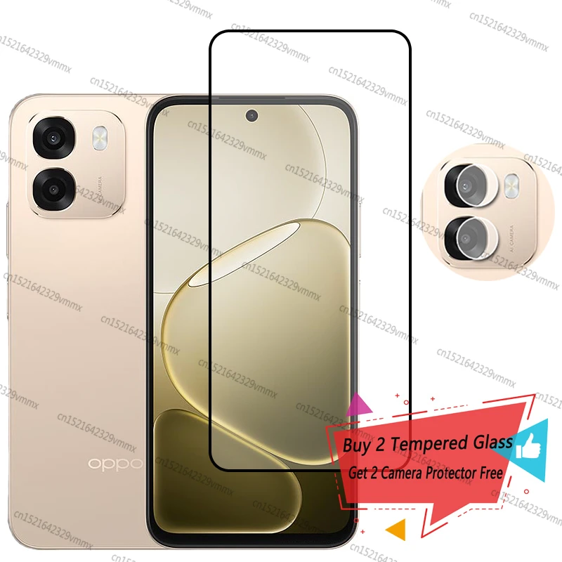 Protector de Pantalla de Vidrio Templado para Oppo A6, Cobertura Total, Película para Lente de Cámara, 6.75 pulgadas