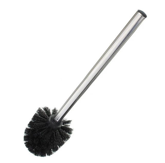 1PC Stainless Steel WC Bathroom Cleaning Toilet Brush White Head Hold Bathroom Tool Replacement D8xL36cm