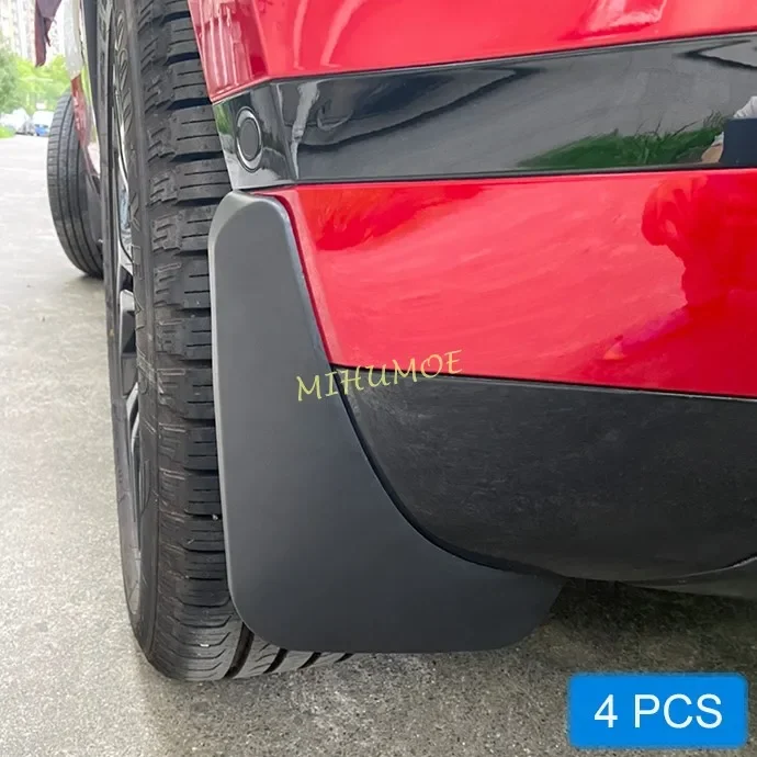 Front & Rear Car Splash Guards Mud Flaps Fender Mudguard Cover Trims For 2019-2023 Range Rover Evoque