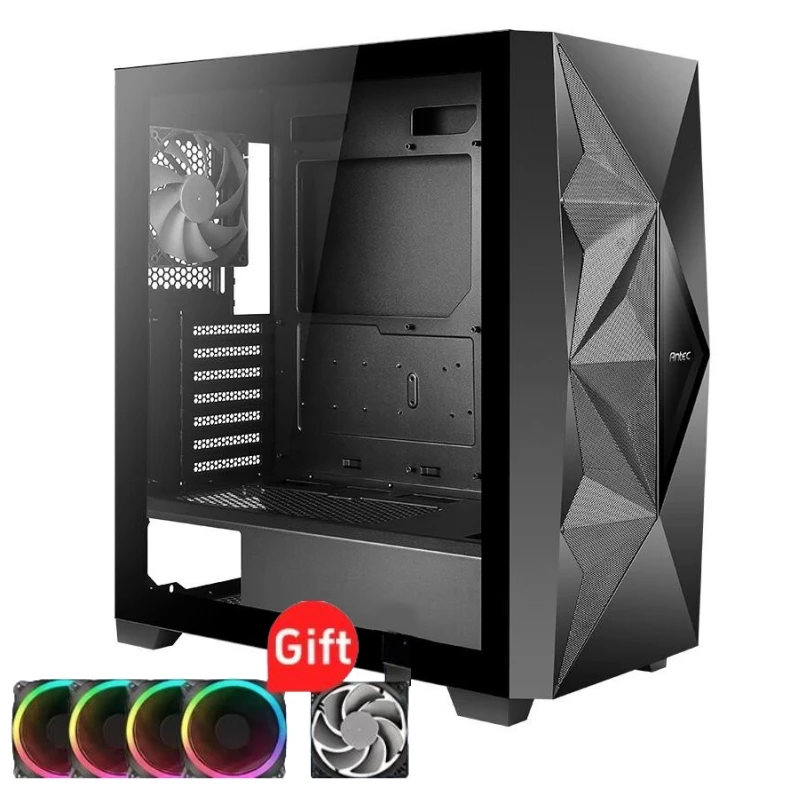 Antec DF800Flux Case Mid-Tower Gaming PC Desktop ATX/M-ATX/itx Motherboard Tempered Glass PC Gamer Case