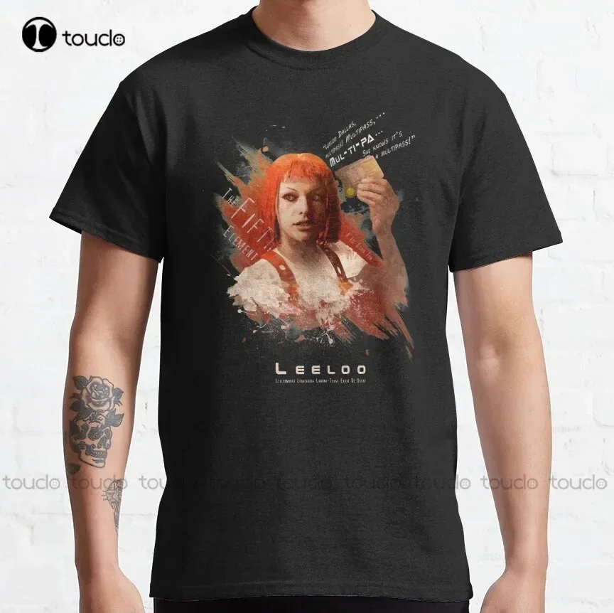 Leeloo Dallas Multipass! Classic T-Shirt College Shirts Custom Aldult Teen Unisex Digital Printing Tee Shirt Xs-5Xl Classic
